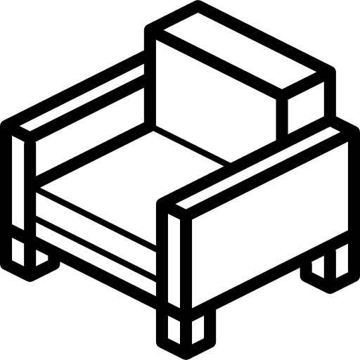 fotel Isometric Miscellany Lineal ikona