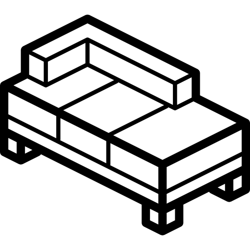 sofá Isometric Miscellany Lineal icono