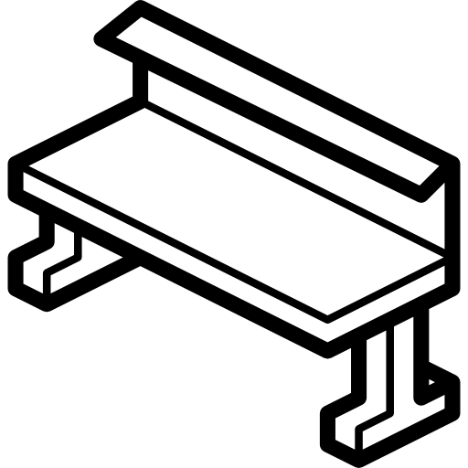 벤치 Isometric Miscellany Lineal icon