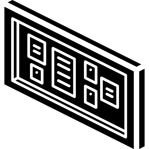 tablica ogłoszeń Isometric Miscellany Solid ikona