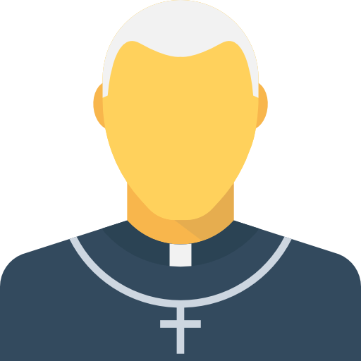 kapłan Flat Color Flat ikona