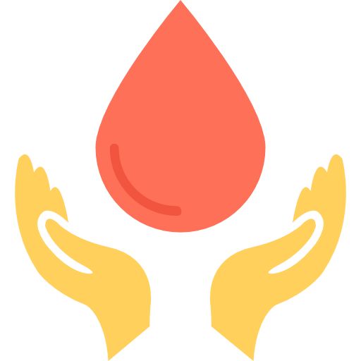 donazione di sangue Flat Color Flat icona