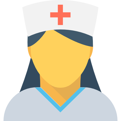 enfermera Flat Color Flat icono