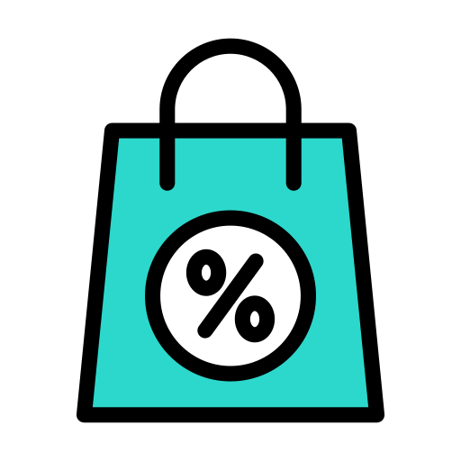 Shopping bag Vector Stall Lineal Color icon