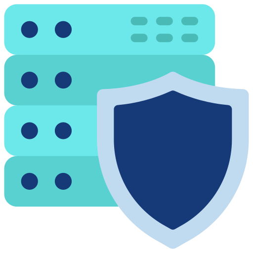Secure data Juicy Fish Flat icon