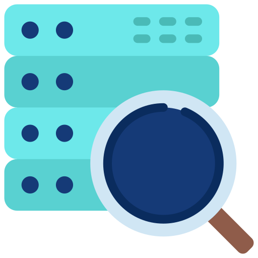 Search data Juicy Fish Flat icon