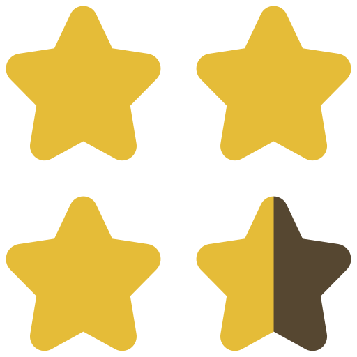 Star rating Juicy Fish Flat icon
