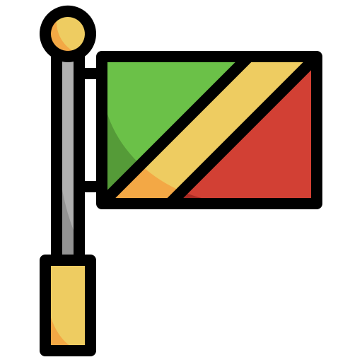 콩고 공화국 Surang Lineal Color icon