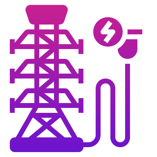 pole elektryczne Generic Flat Gradient ikona