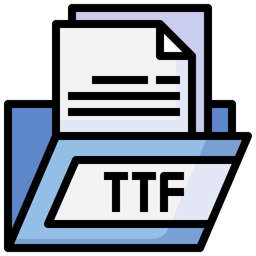 ttf 확장자 Surang Lineal Color icon