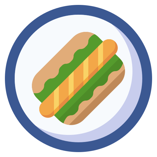 hotdog Surang Flat icoon