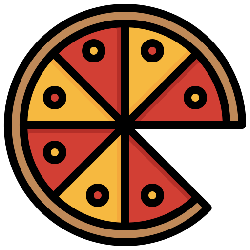 pizza Surang Lineal Color icono