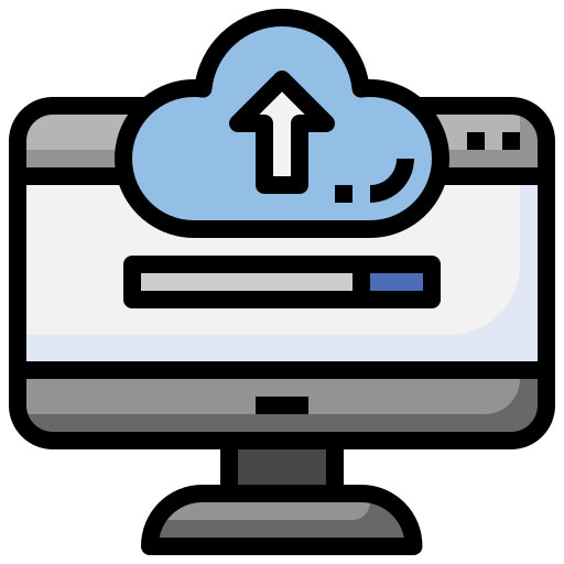 cloud-upload Surang Lineal Color icon
