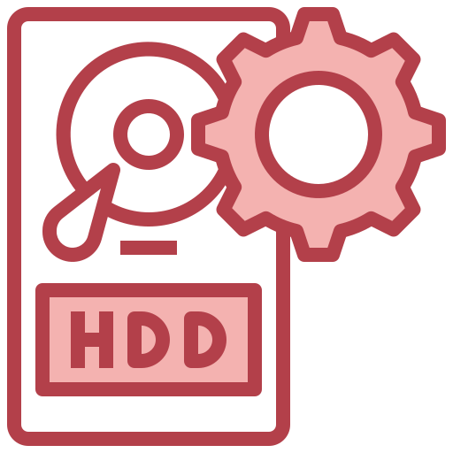 Hard drive Surang Red icon