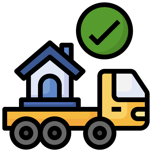 Движущийся грузовик Surang Lineal Color иконка