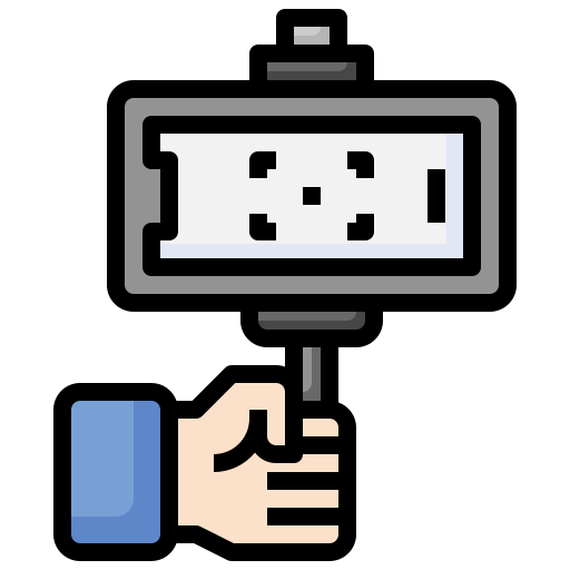 selfie-stick Surang Lineal Color icoon