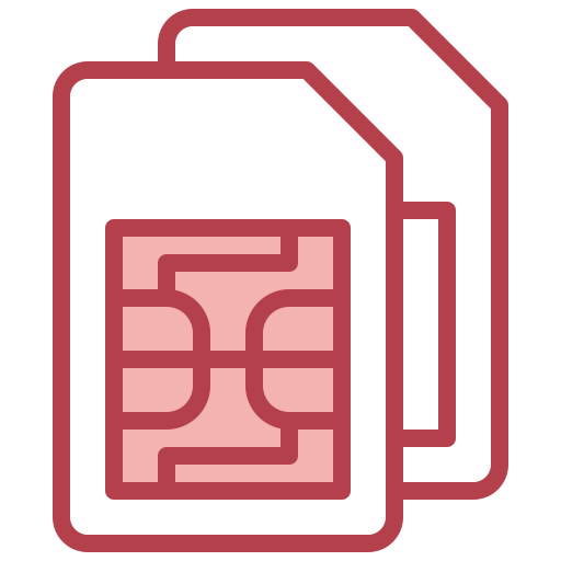 Sim card Surang Red icon