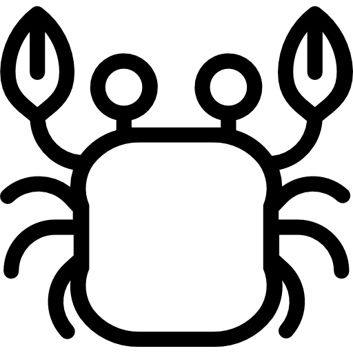 cangrejo Roundicons Premium Lineal icono