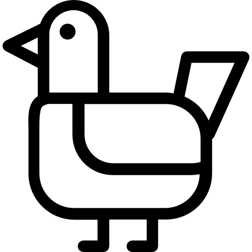 gallina Roundicons Premium Lineal icono