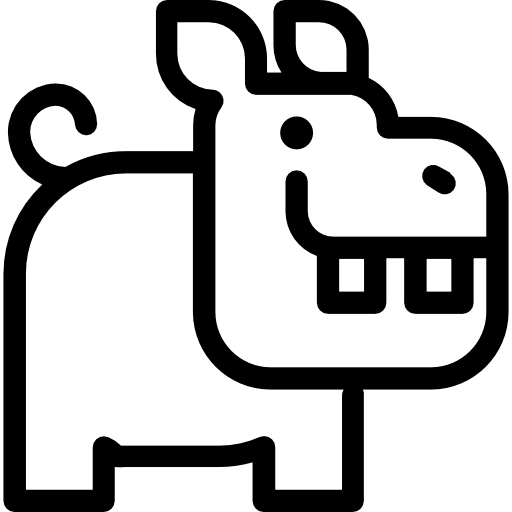 nilpferd Roundicons Premium Lineal icon