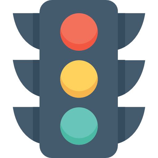 semáforo Flat Color Flat icono