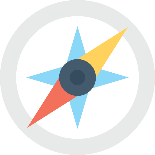 kompas Flat Color Flat icoon