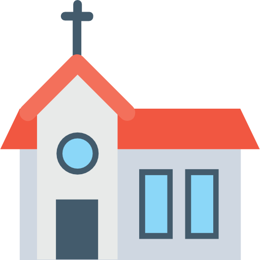 iglesia Flat Color Flat icono