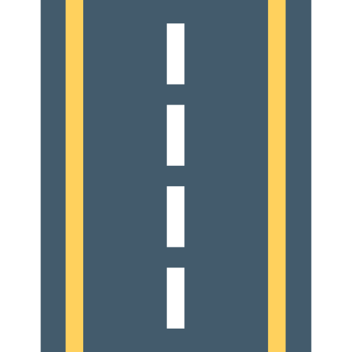 la carretera Flat Color Flat icono