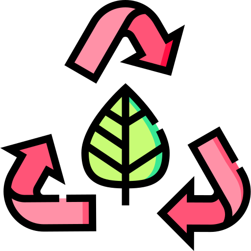 ulegające biodegradacji Detailed Straight Lineal color ikona