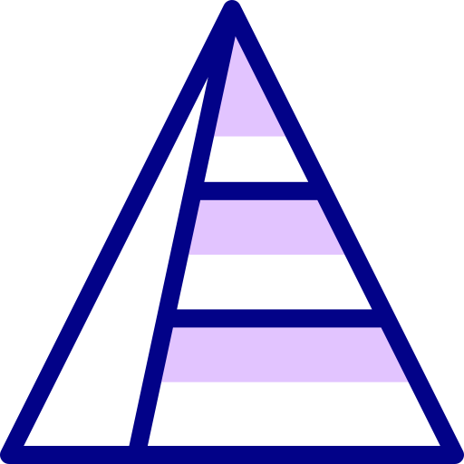 piramida Detailed Mixed Lineal color ikona