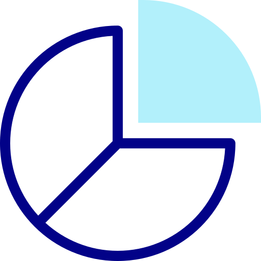 gráfico circular Detailed Mixed Lineal color icono