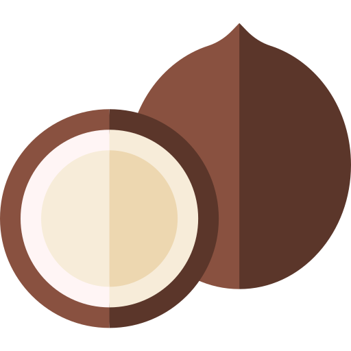 kokosnoot Basic Straight Flat icoon