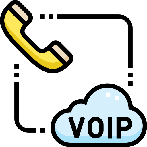 voip Detailed Straight Lineal color icona