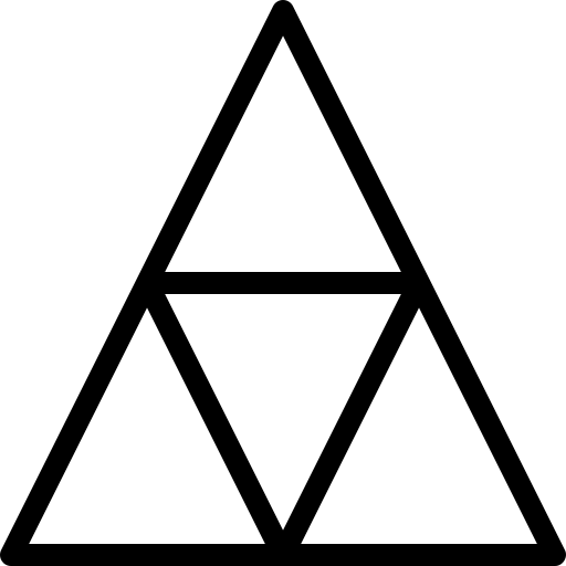 tetraedro Detailed Mixed Lineal Ícone