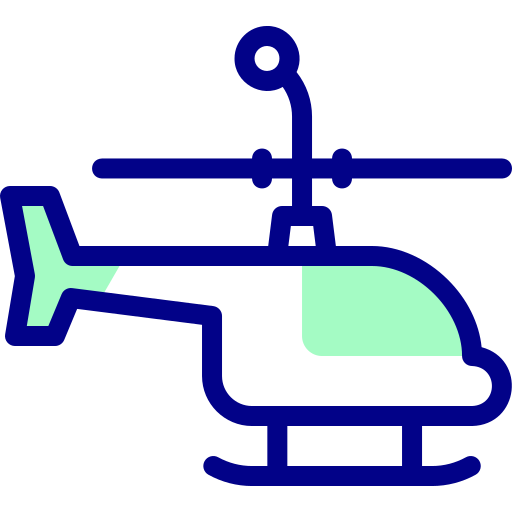 Helicopter Detailed Mixed Lineal color icon
