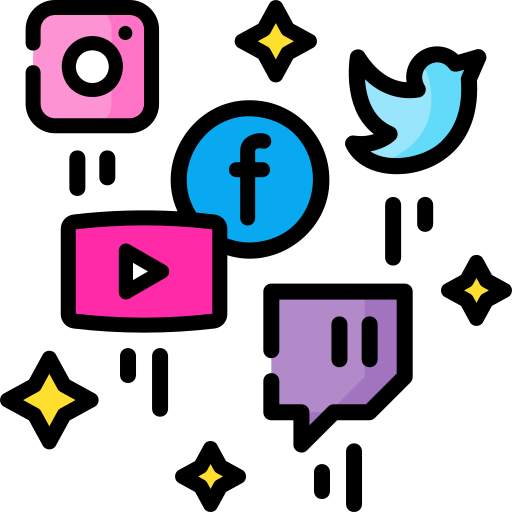 medios de comunicación social Special Lineal color icono