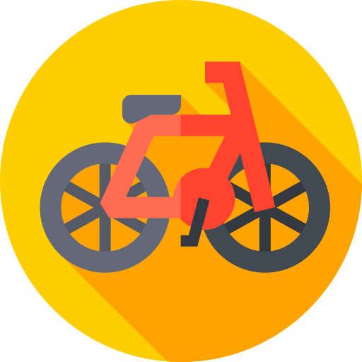 Bike Flat Circular Flat icon