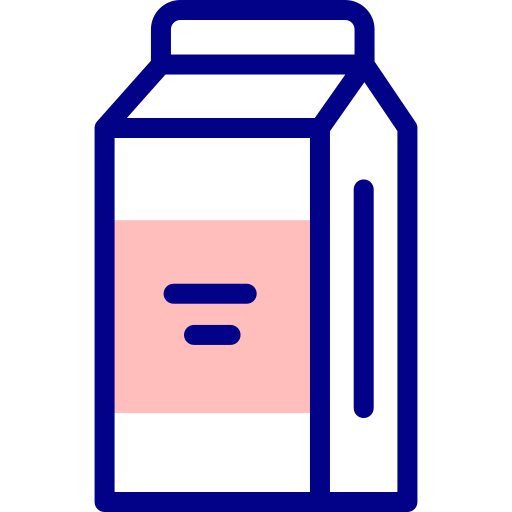 우유 Detailed Mixed Lineal color icon