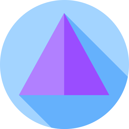 trójkąt Flat Circular Flat ikona