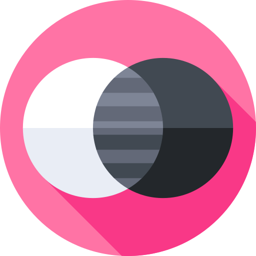 venn diagram Flat Circular Flat icoon