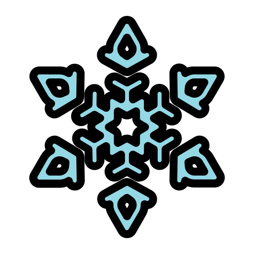 copo de nieve Generic Outline Color icono
