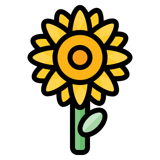 Sunflower Generic Outline Color icon