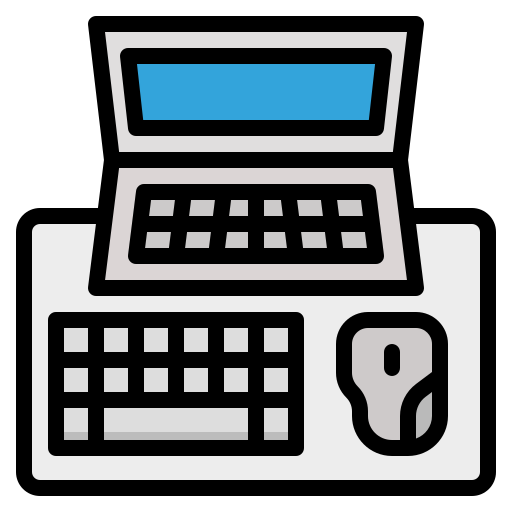 scrivania Generic Outline Color icona