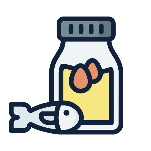 aceite de pescado Generic Outline Color icono