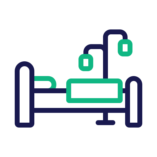 Hospital bed Generic Outline Color icon