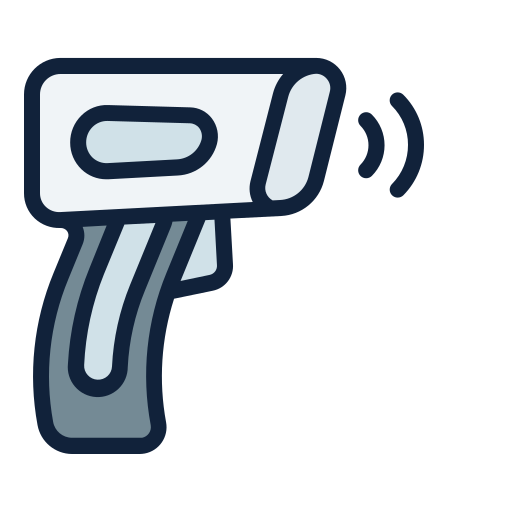 pistola termómetro Generic Outline Color icono