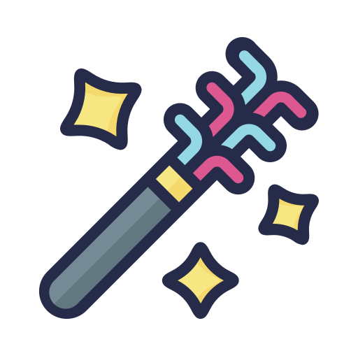 Magic wand Generic Outline Color icon