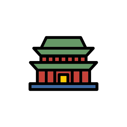 pałac gyeongbokgung Generic Outline Color ikona