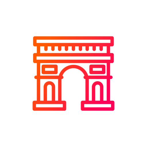 arc de triomphe Generic Gradient icoon