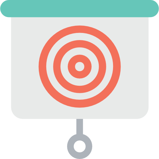 objetivo Flat Color Flat icono